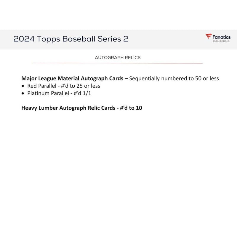 2024 Topps Series 2 Baseball Retail Display Box