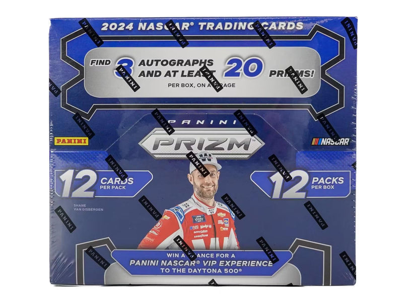 2024 Panini Prizm NASCAR Racing Hobby Trading Card Box (3 Autographs Per Box)