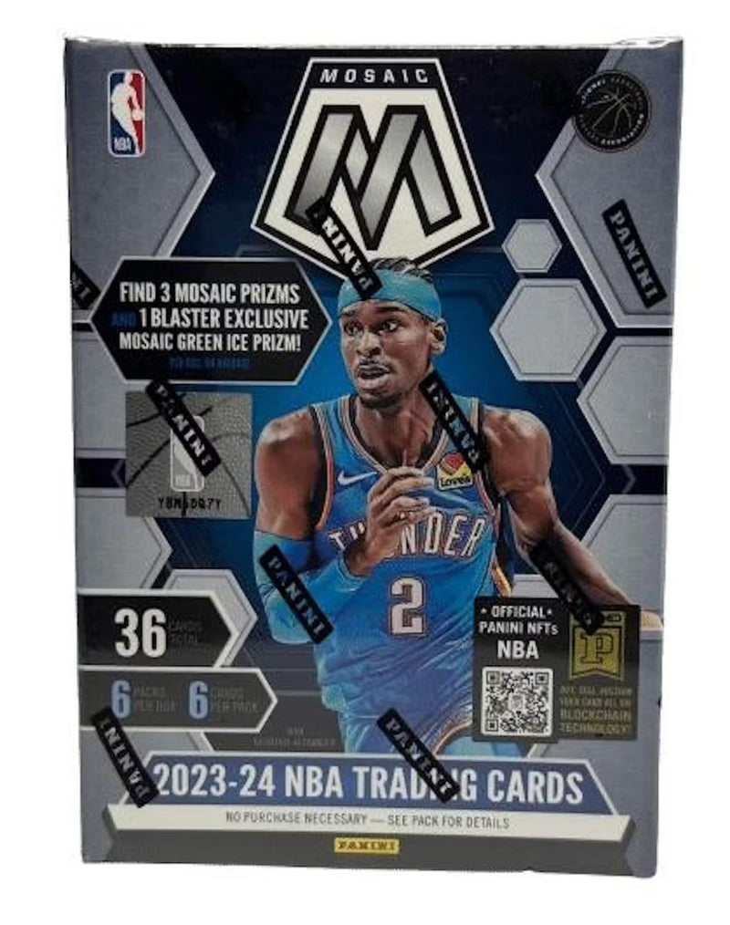 2023-24 Panini Mosaic Basketball NBA Blaster Trading Card Box (Hobby Exclusive Green Ice Prizm)